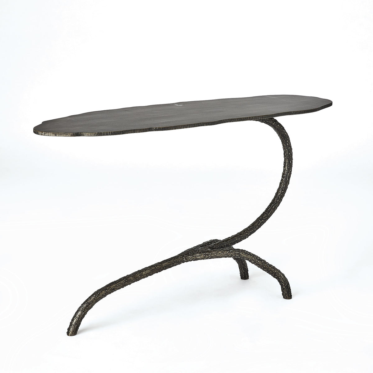 Global Views Forest Blossom Side Table-Natural Iron