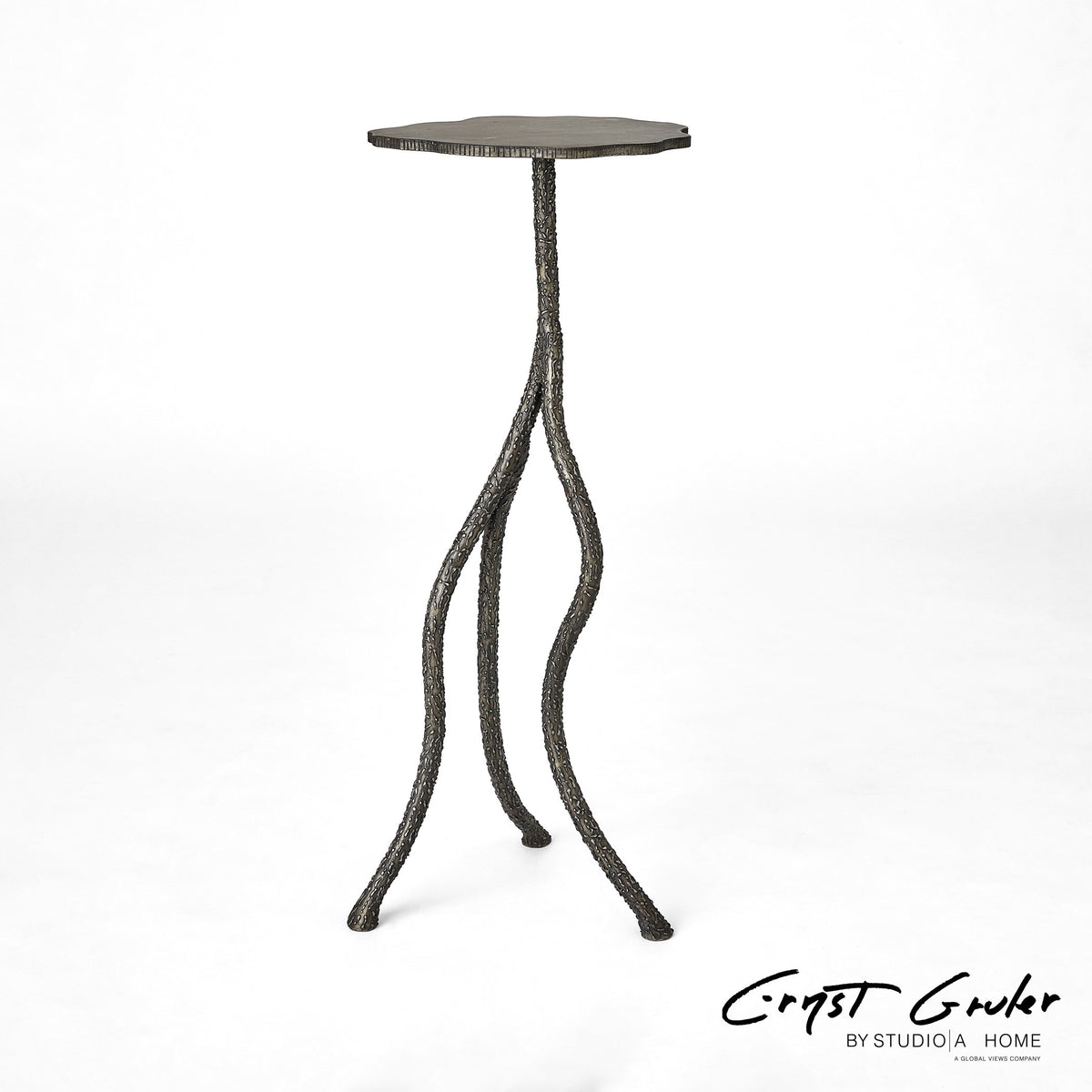 Global Views Forest Blossom Pedestal Natural Iron