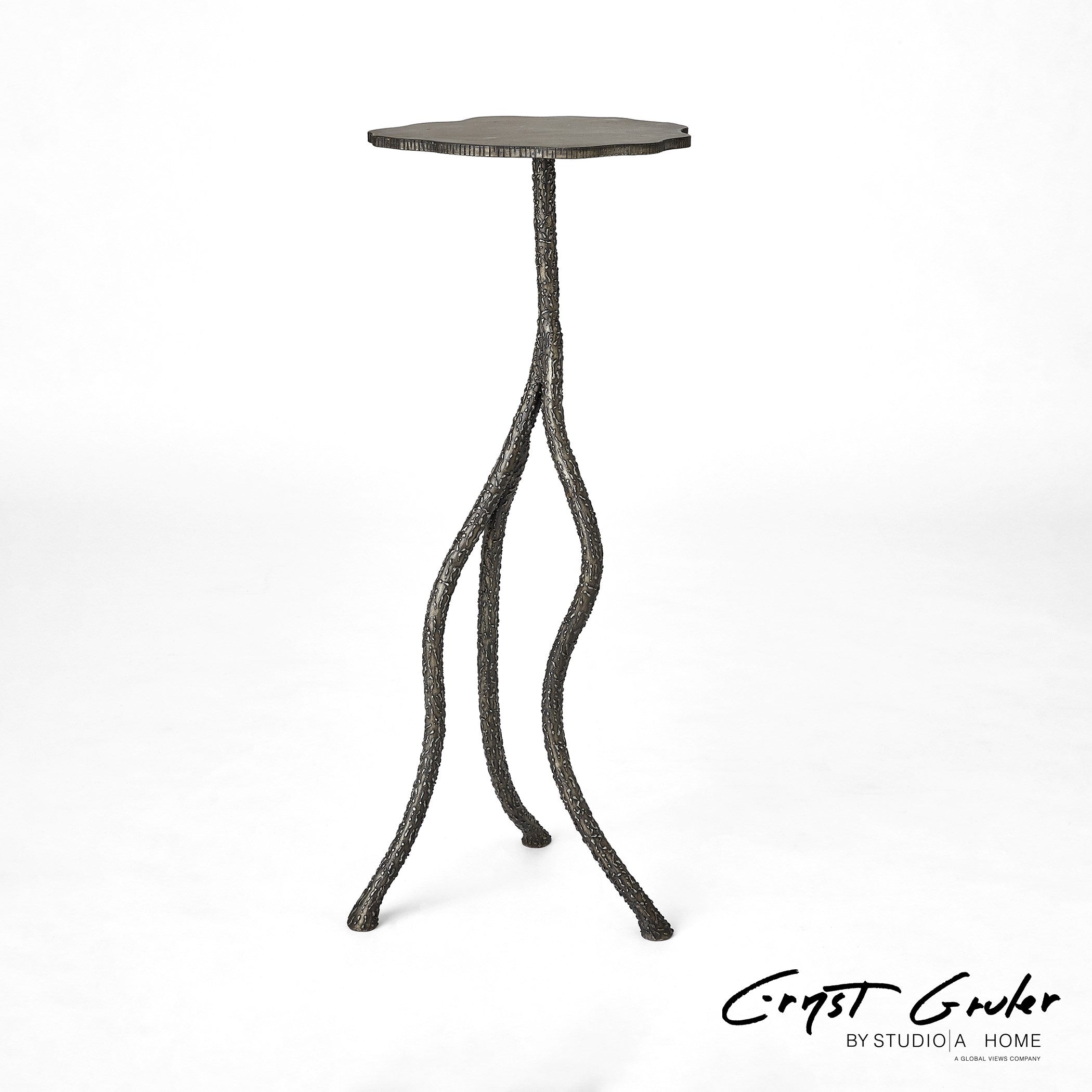 Global Views Forest Blossom Pedestal Natural Iron