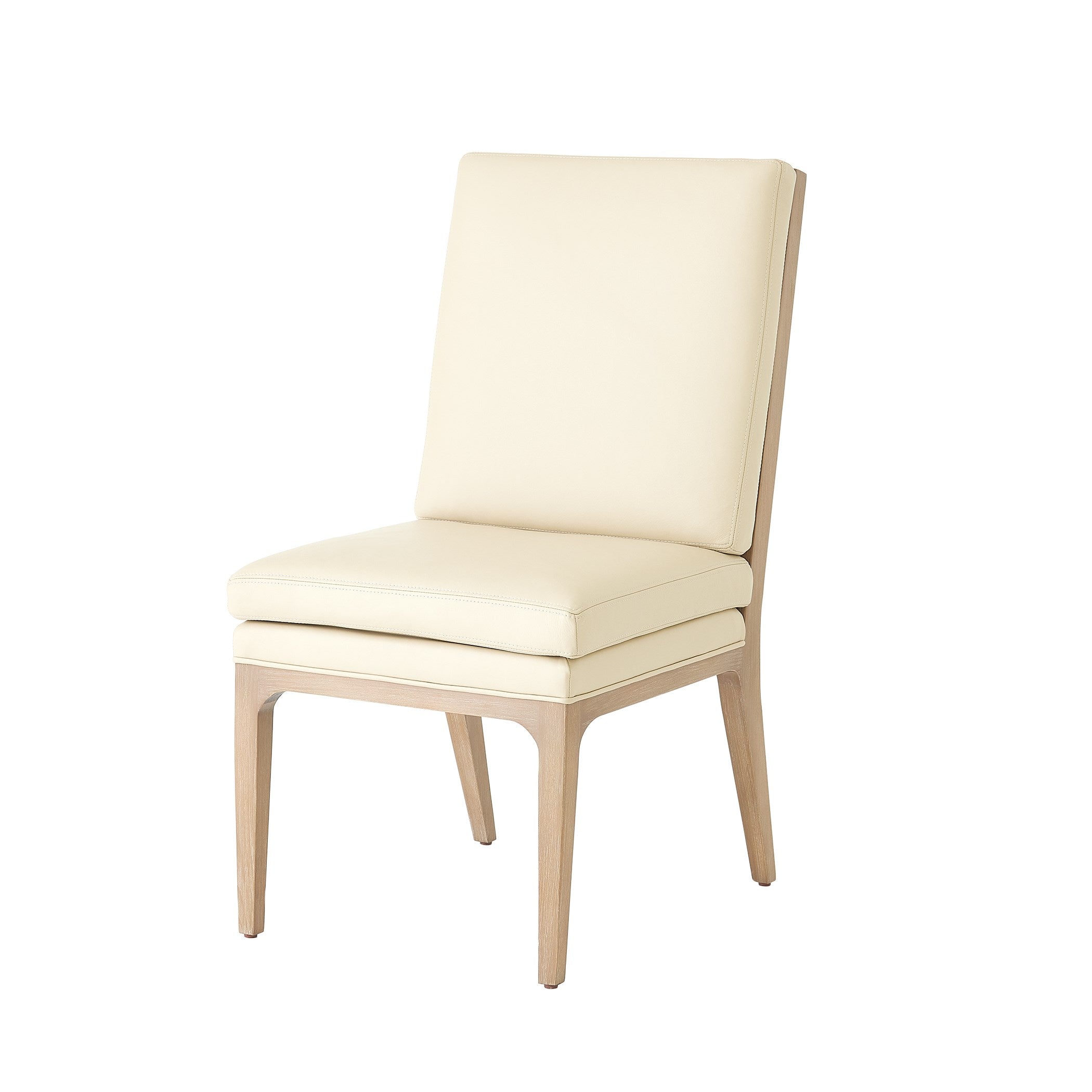 Global Views Abbott Dining Chair-Taupe Leather