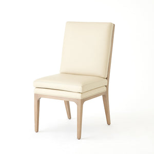 Global Views Abbott Dining Chair-Taupe Leather