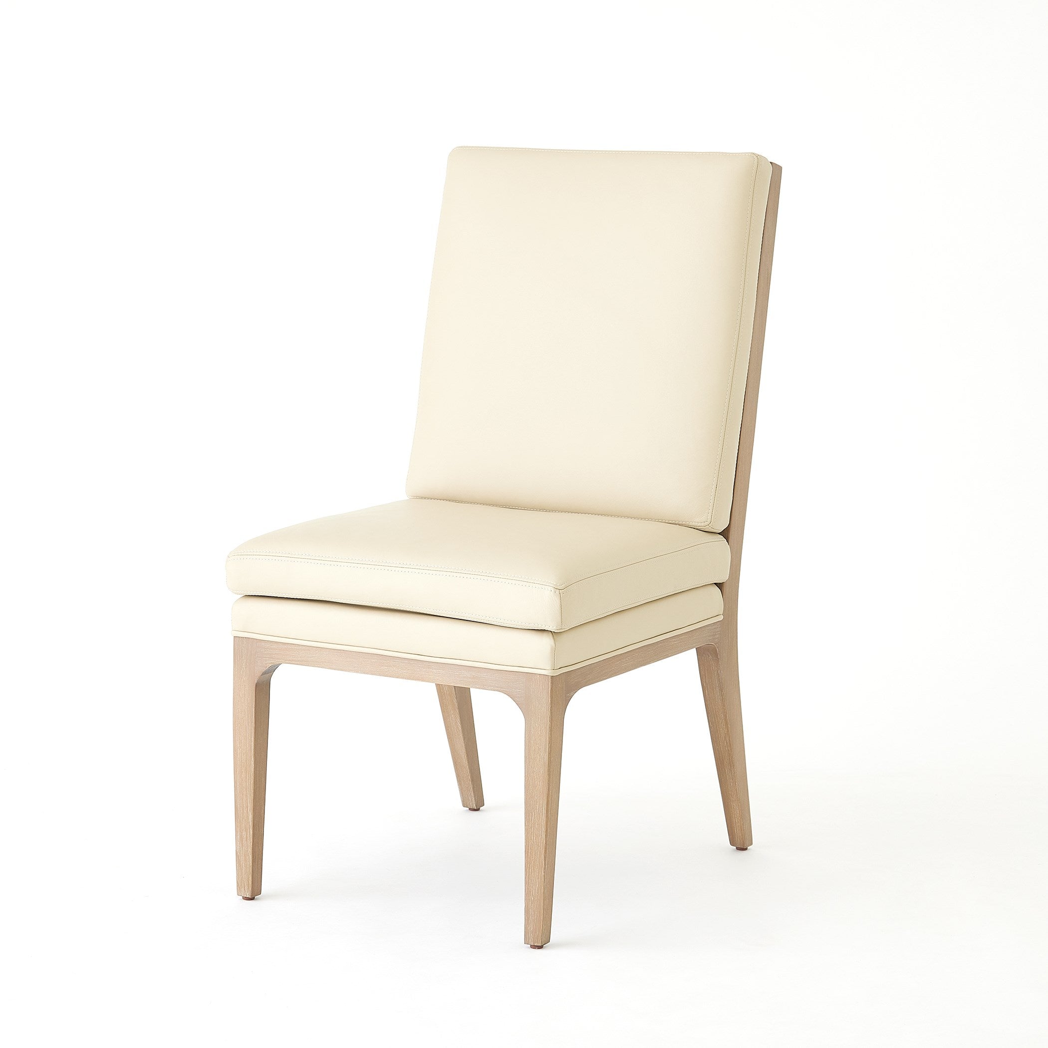 Global Views Abbott Dining Chair-Taupe Leather