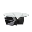 Global Views Spectrum Cocktail Table-Blackened Oak
