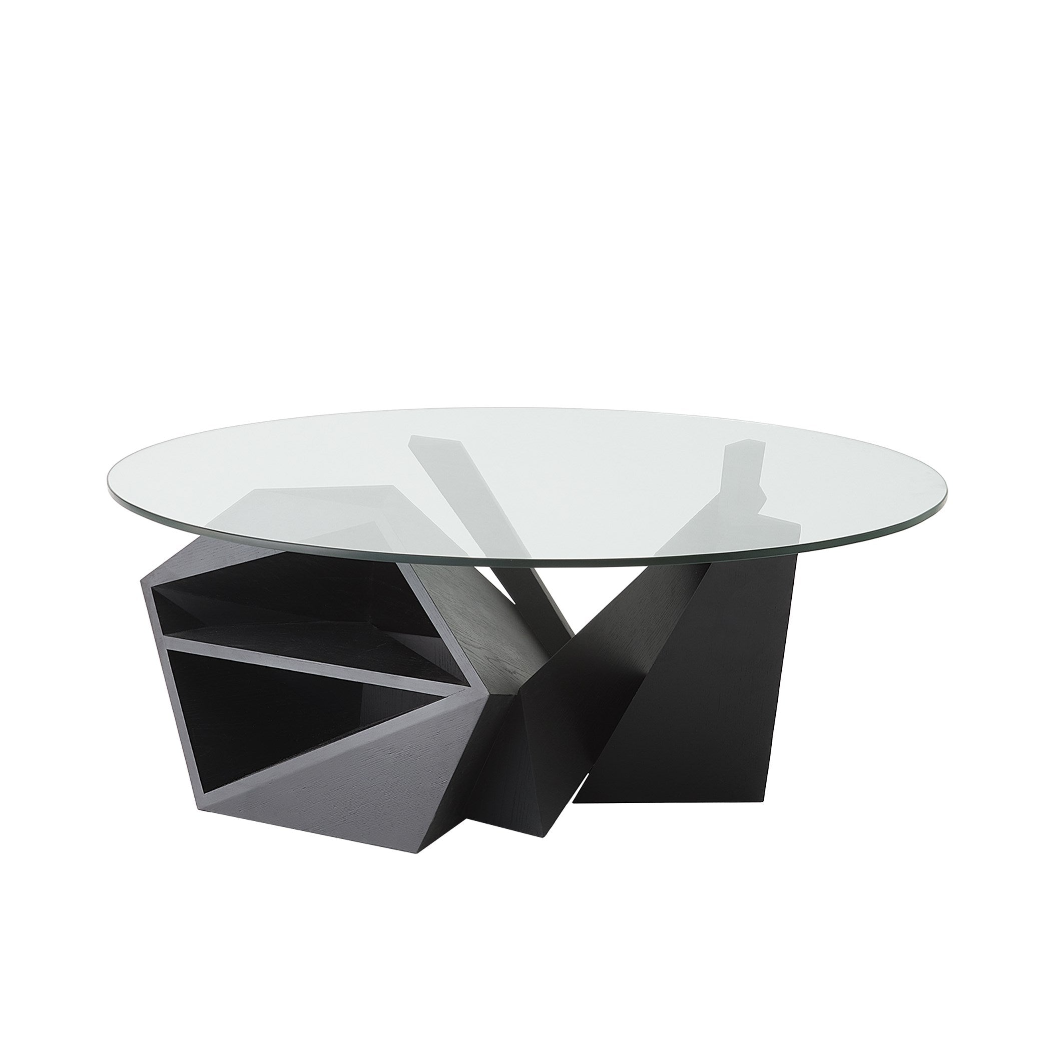 Global Views Spectrum Cocktail Table-Blackened Oak