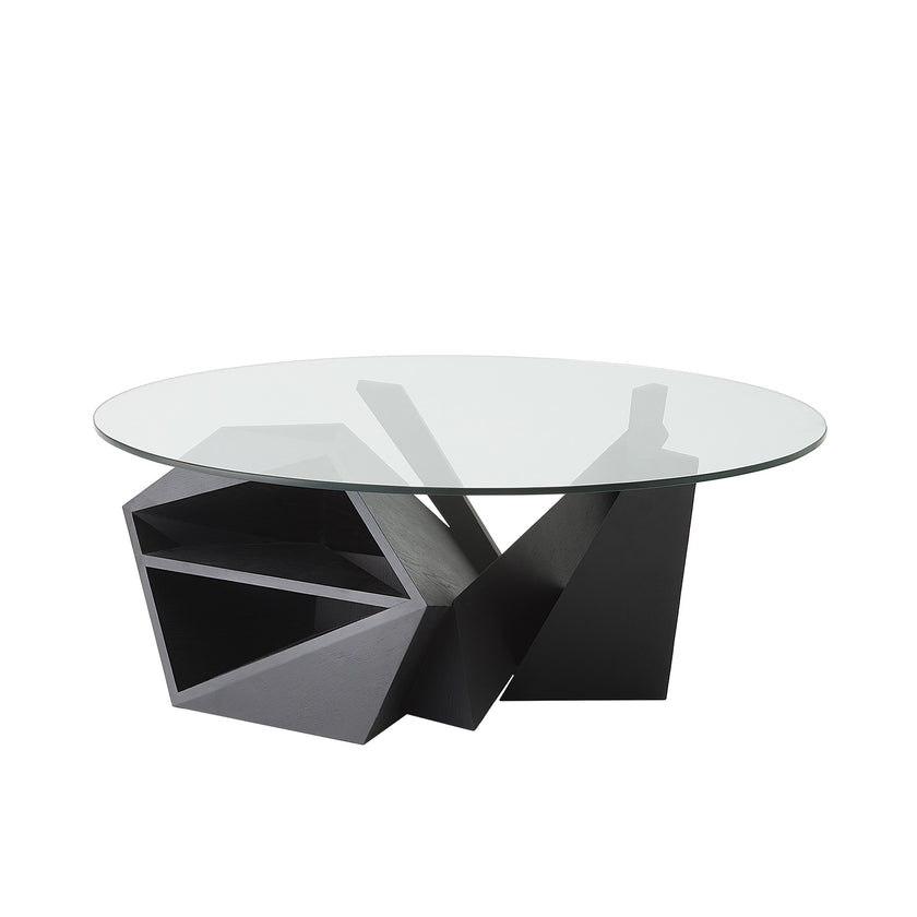 Global Views Spectrum Cocktail Table-Blackened Oak