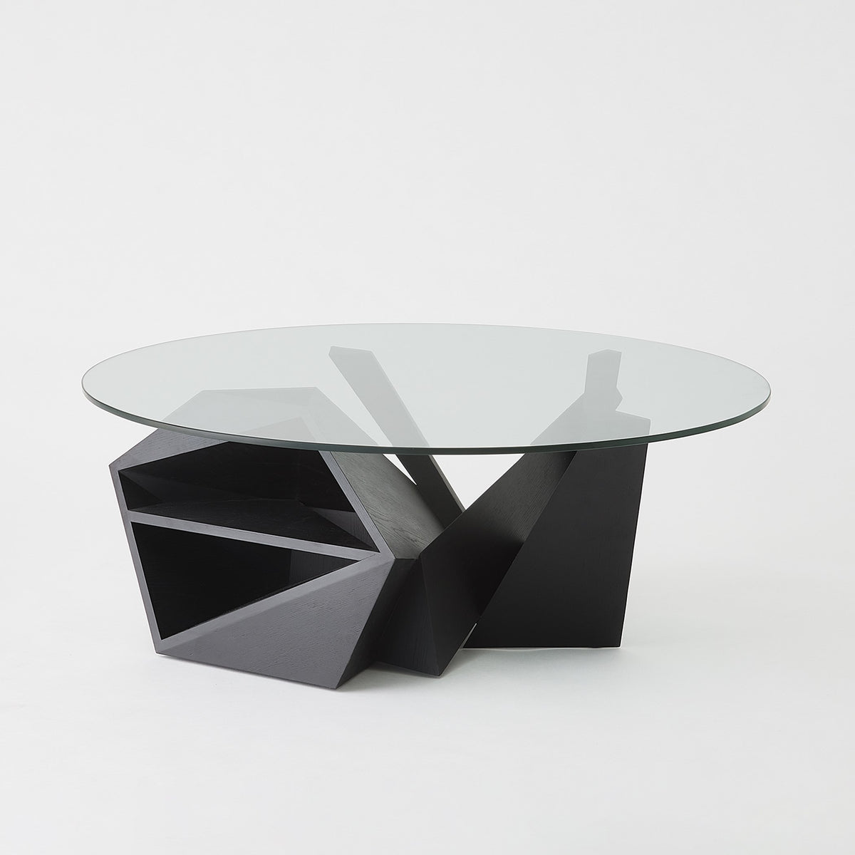 Global Views Spectrum Cocktail Table-Blackened Oak