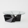 Global Views Spectrum Cocktail Table-Blackened Oak