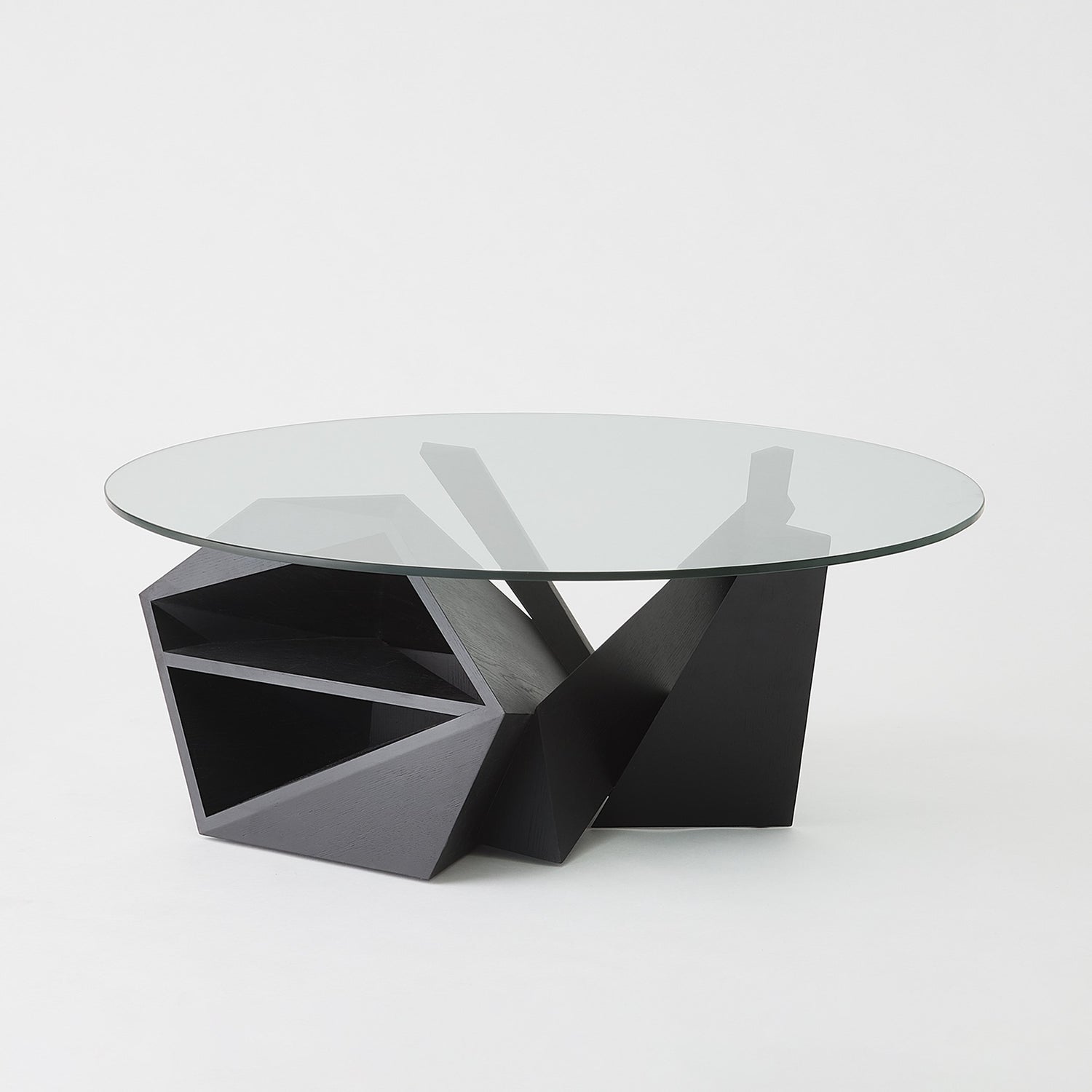 Global Views Spectrum Cocktail Table-Blackened Oak