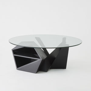 Global Views Spectrum Cocktail Table-Blackened Oak