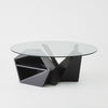 Global Views Spectrum Cocktail Table-Blackened Oak