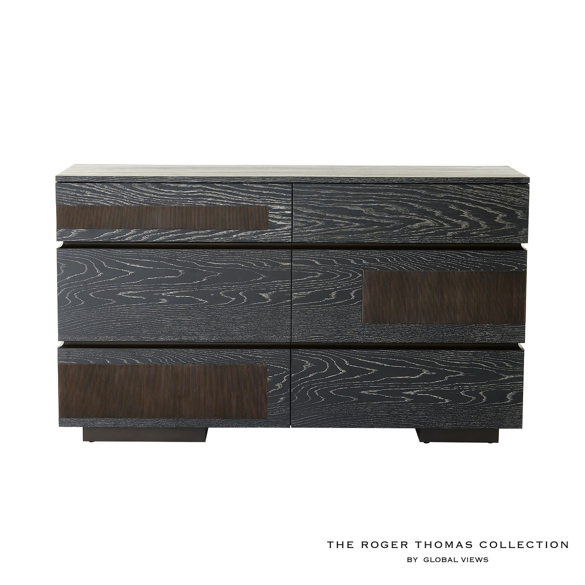 Global Views Brazil Dresser-Black Cerused Oak