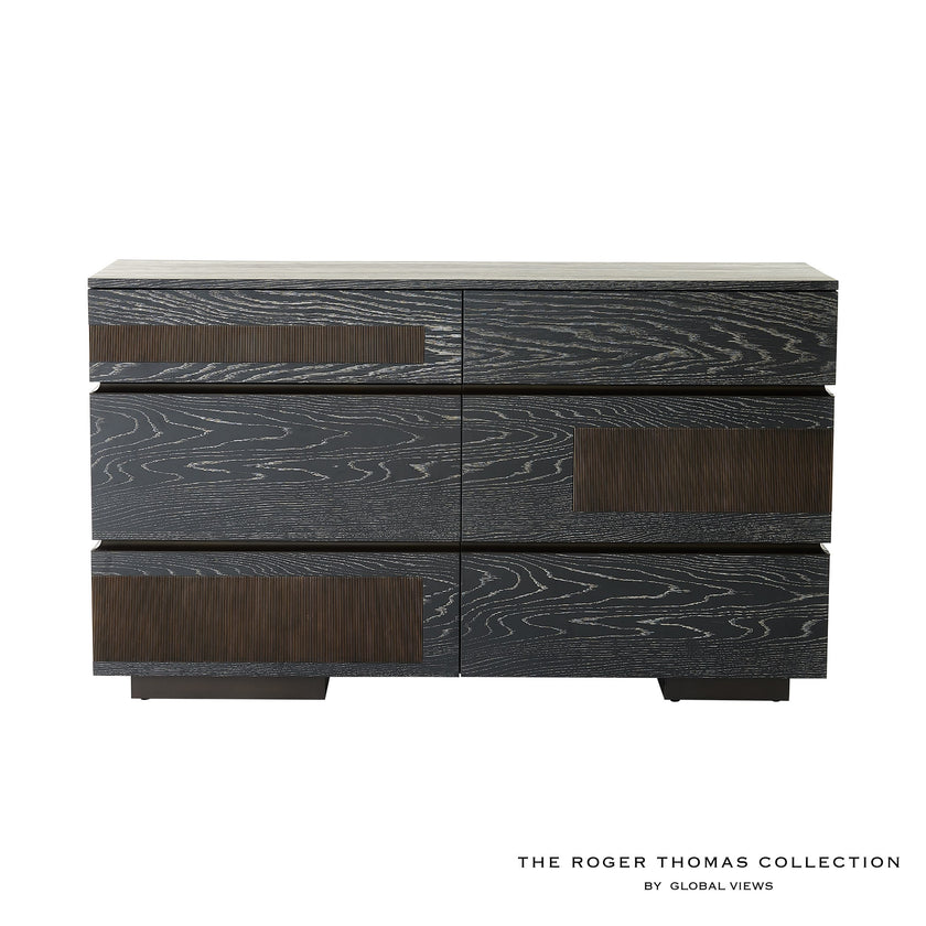 Global Views Brazil Dresser-Black Cerused Oak
