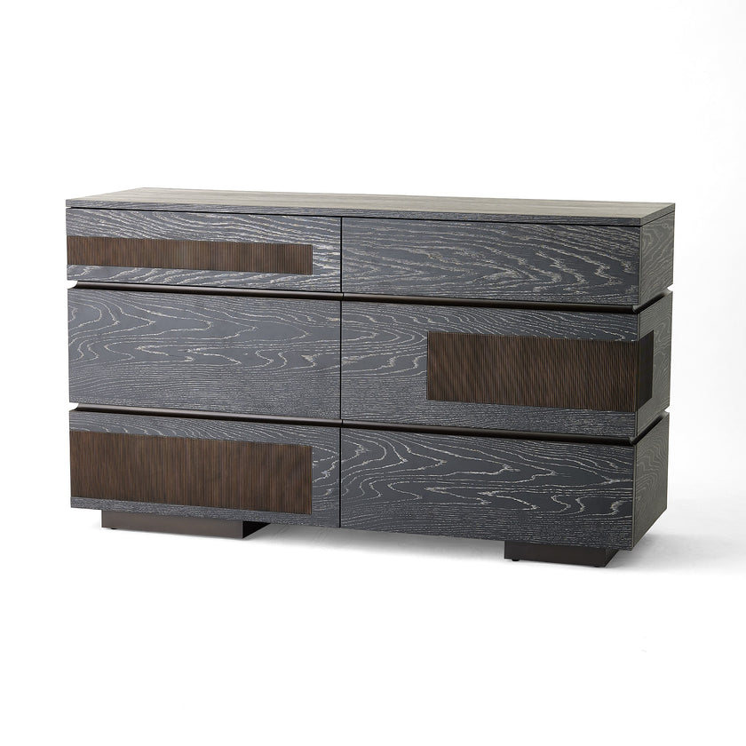 Global Views Brazil Dresser-Black Cerused Oak