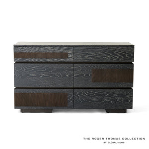 Global Views Brazil Dresser-Black Cerused Oak
