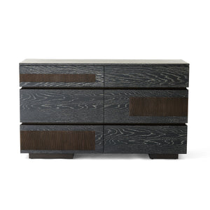 Global Views Brazil Dresser-Black Cerused Oak