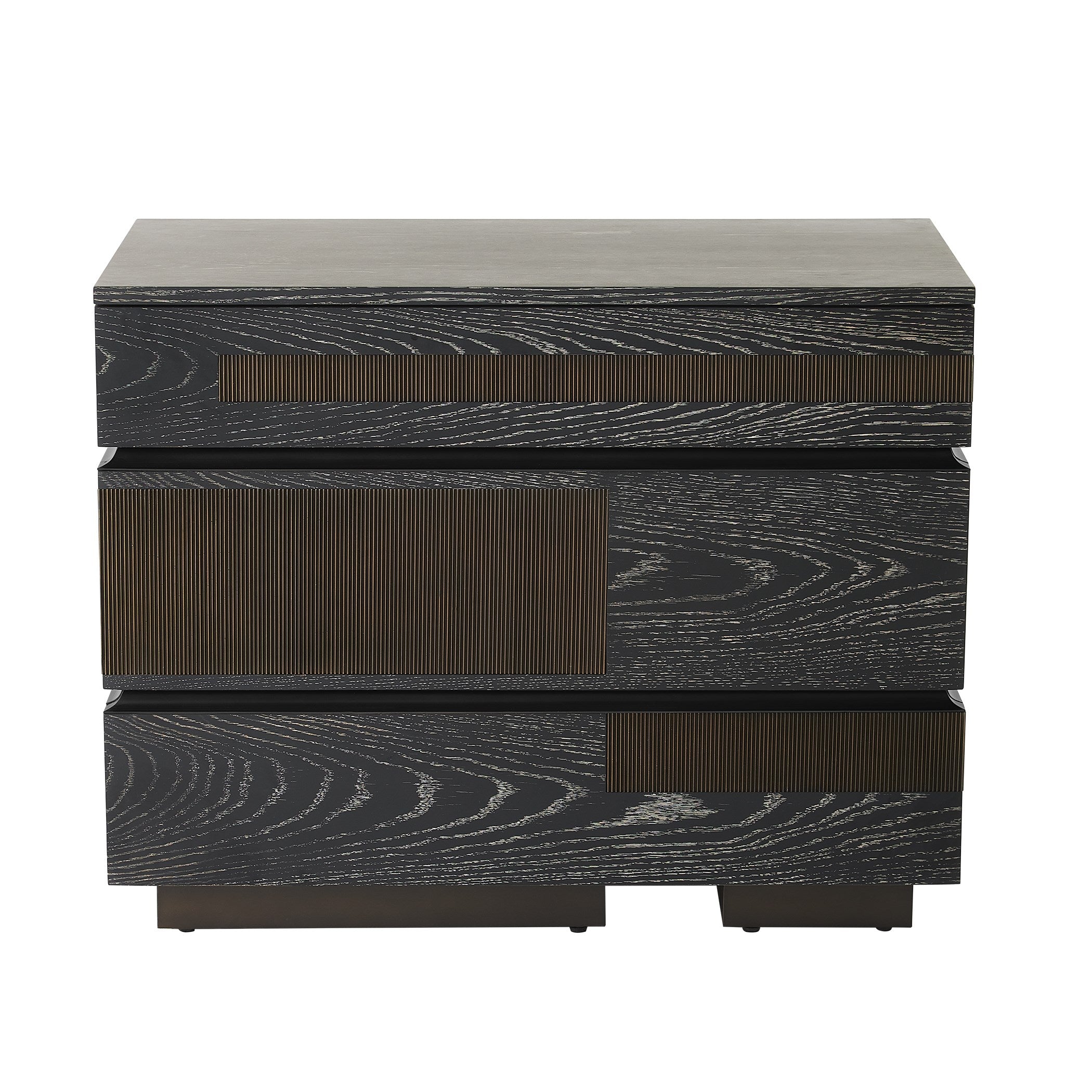 Global Views Brazil Chest-Black Cerused Oak