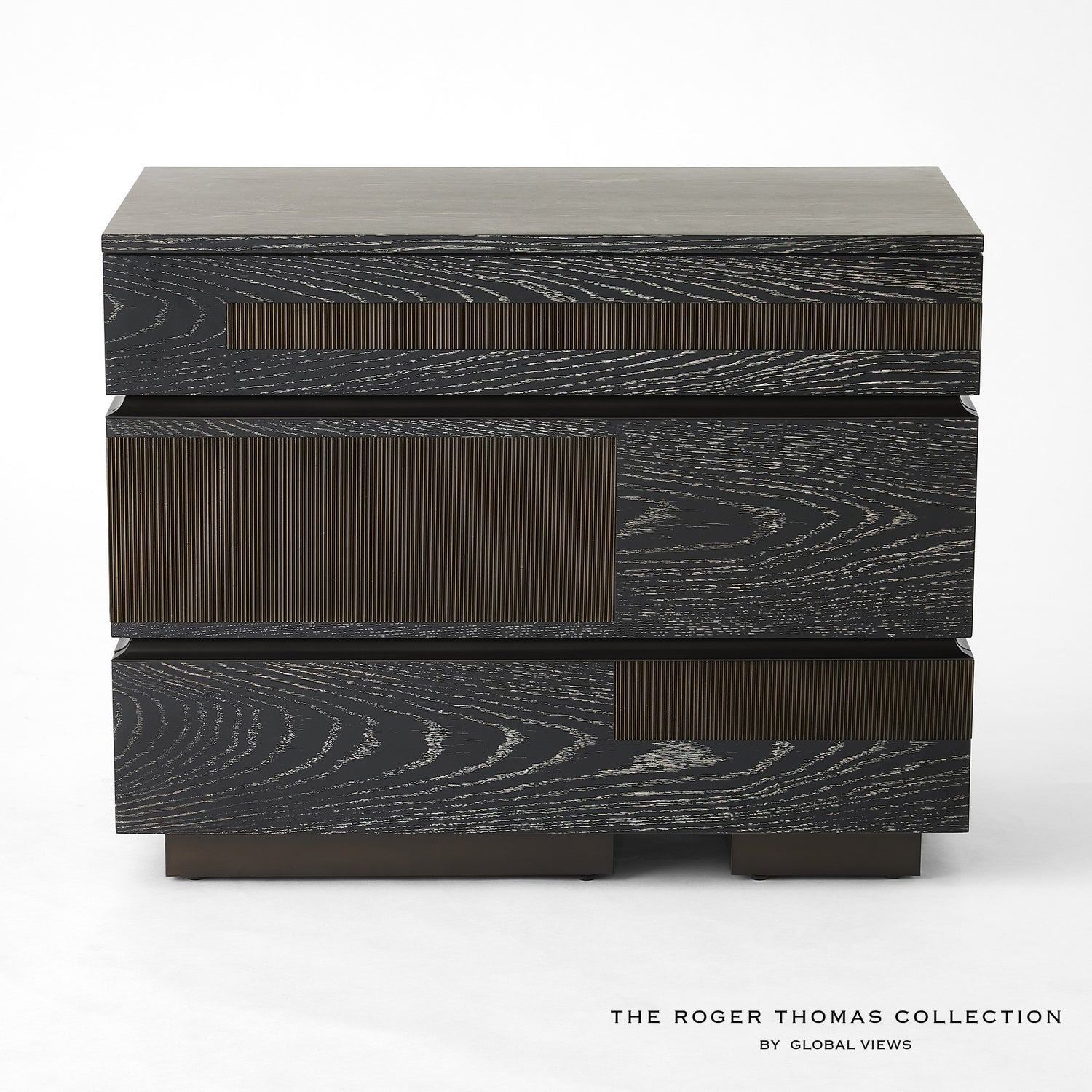 Global Views Brazil Chest-Black Cerused Oak