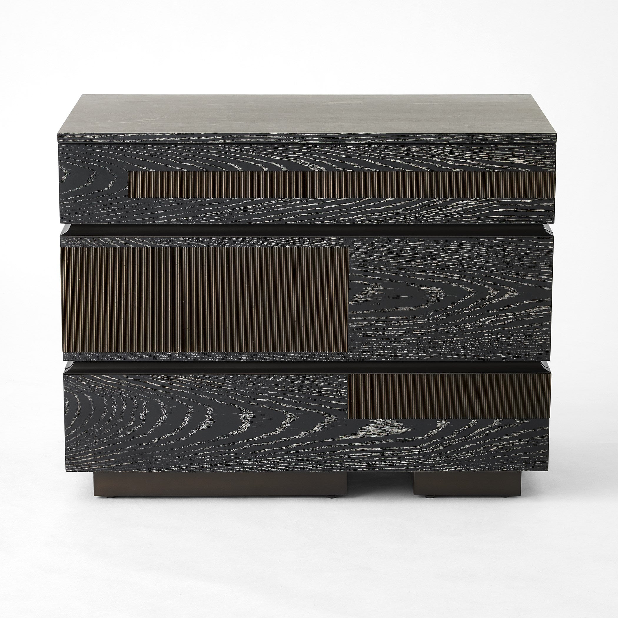 Global Views Brazil Chest-Black Cerused Oak