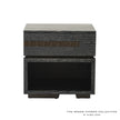 Global Views Brazil Bedside Chest-Left-Black Cerused Oak