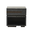 Global Views Brazil Bedside Chest-Left-Black Cerused Oak