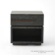 Global Views Brazil Bedside Chest-Left-Black Cerused Oak