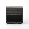 Global Views Brazil Bedside Chest-Left-Black Cerused Oak