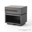 Global Views Brazil Bedside Chest-Left-Black Cerused Oak