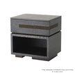 Global Views Brazil Bedside Chest-Right-Black Cerused Oak