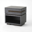 Global Views Brazil Bedside Chest-Right-Black Cerused Oak