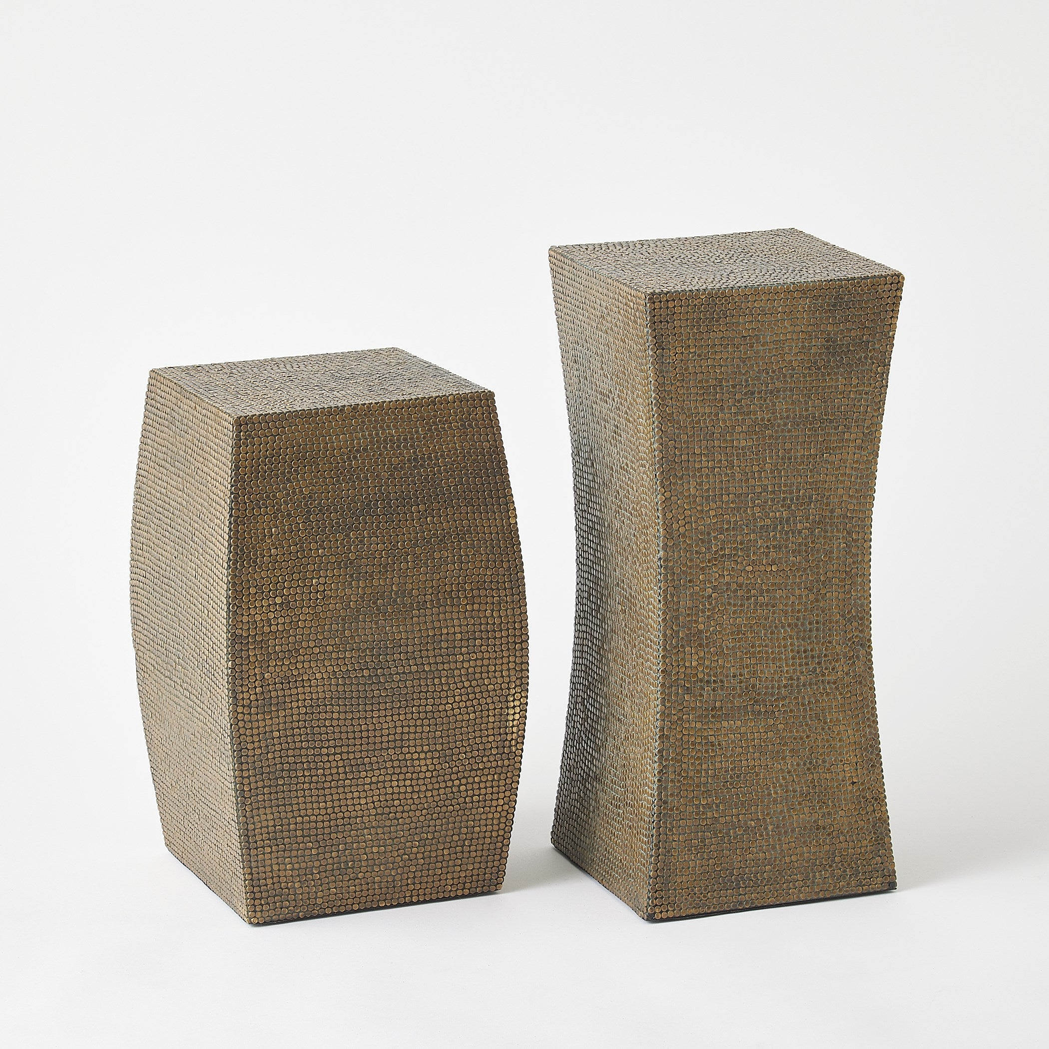 Global Views Lames Table Aged Brass