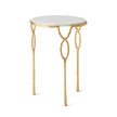 Global Views Chiseled Loop Table Gold Leaf