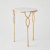 Global Views Chiseled Loop Table Gold Leaf