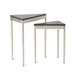 Global Views S/2 Triangular Nesting Tables Nickel