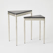 Global Views S/2 Triangular Nesting Tables Nickel