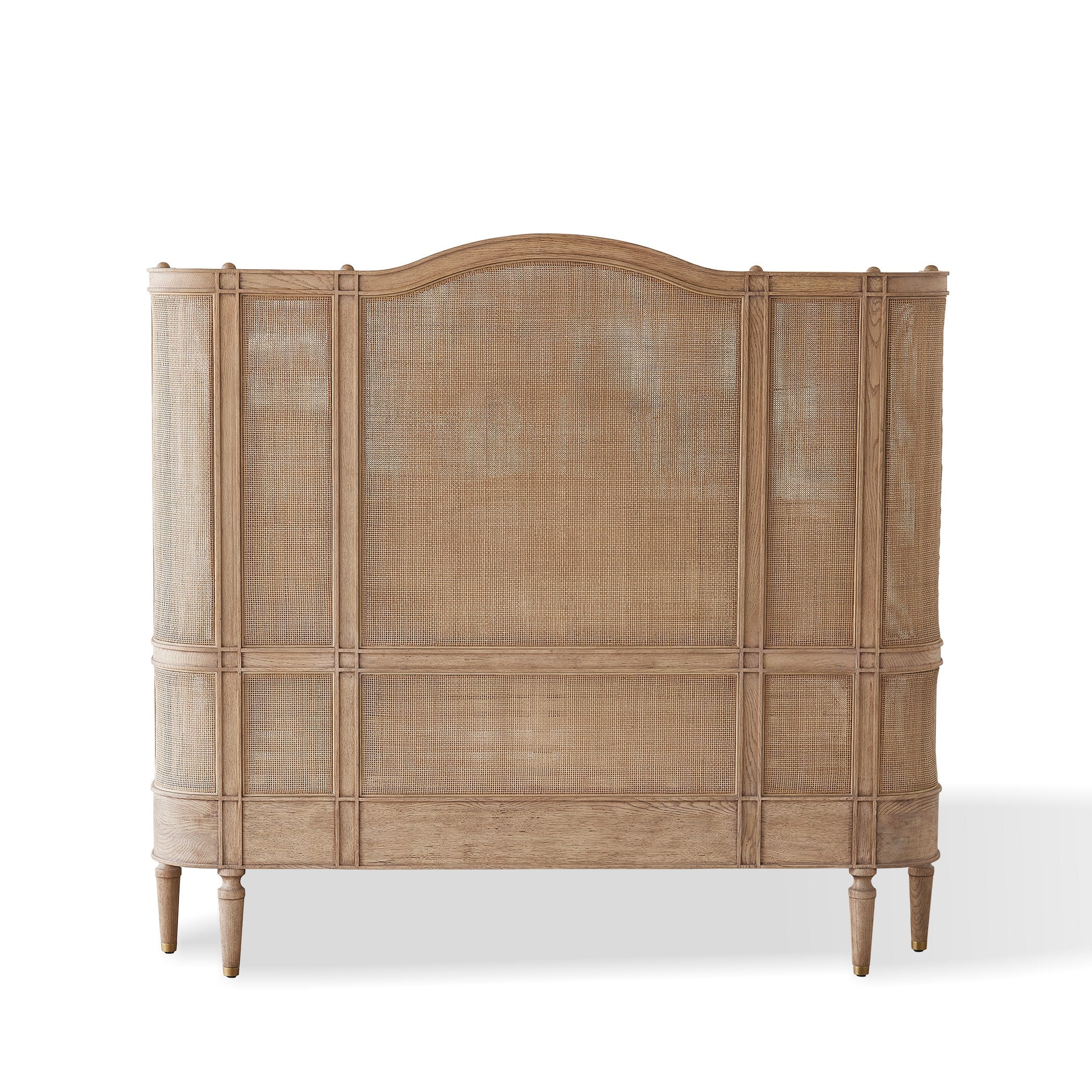 Global Views Josephine Queen Bed-Bleached Oak