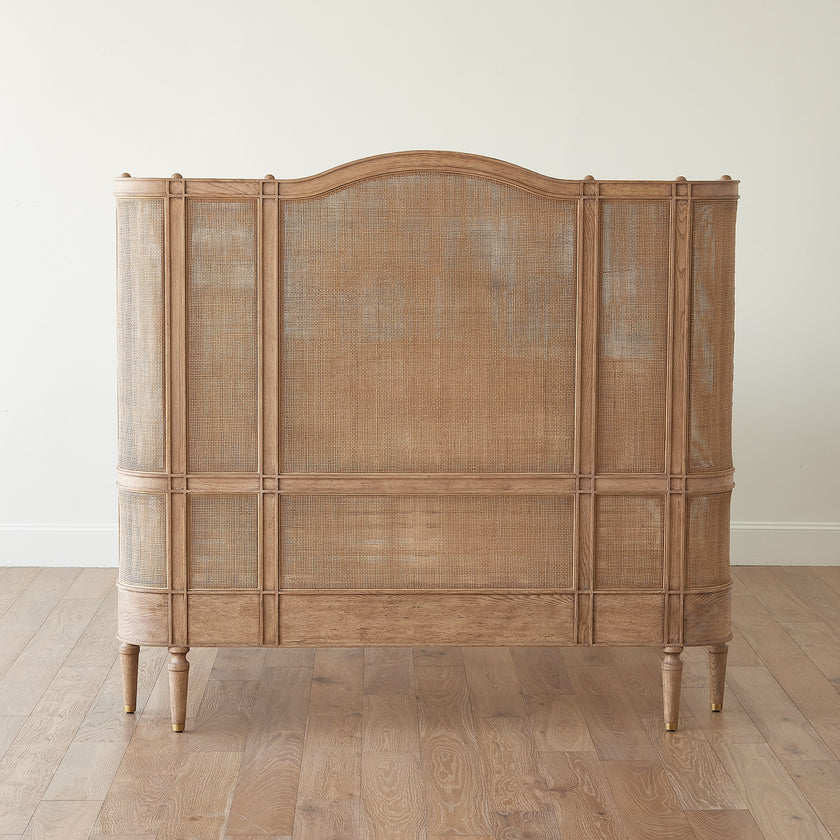 Global Views Josephine Queen Bed-Bleached Oak
