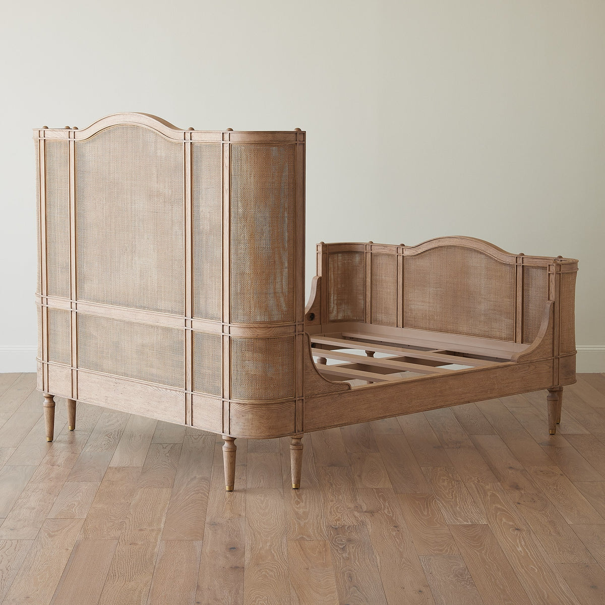 Global Views Josephine King Bed-Bleached Oak