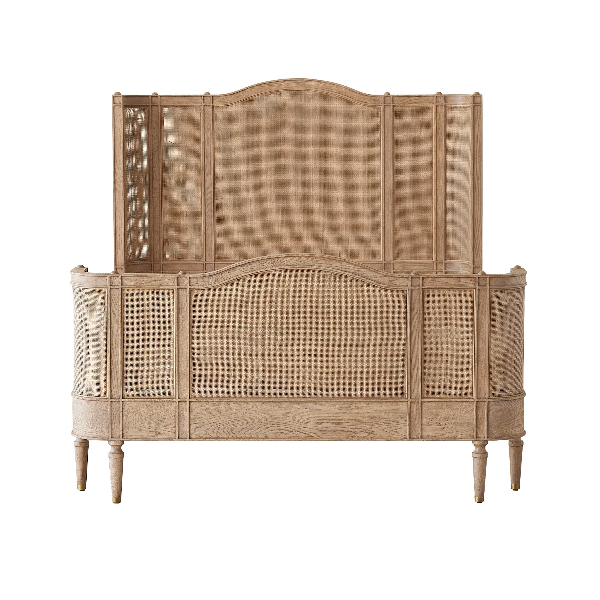 Global Views Josephine Queen Bed-Bleached Oak