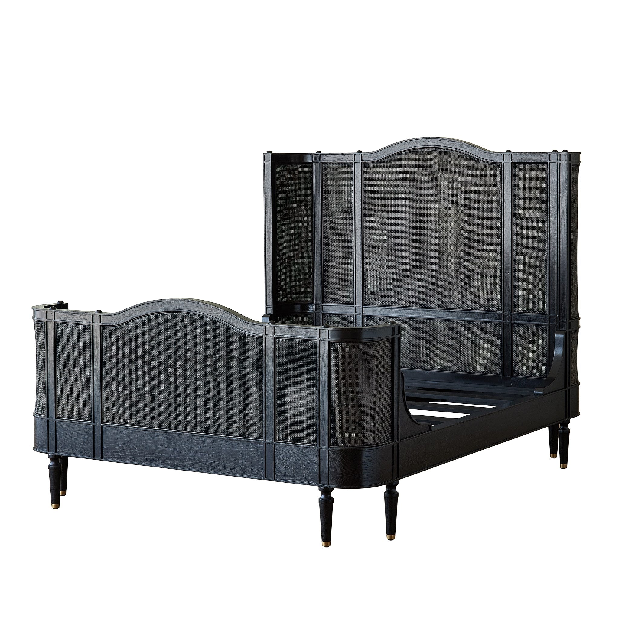 Global Views Josephine King Bed-Blackened Oak
