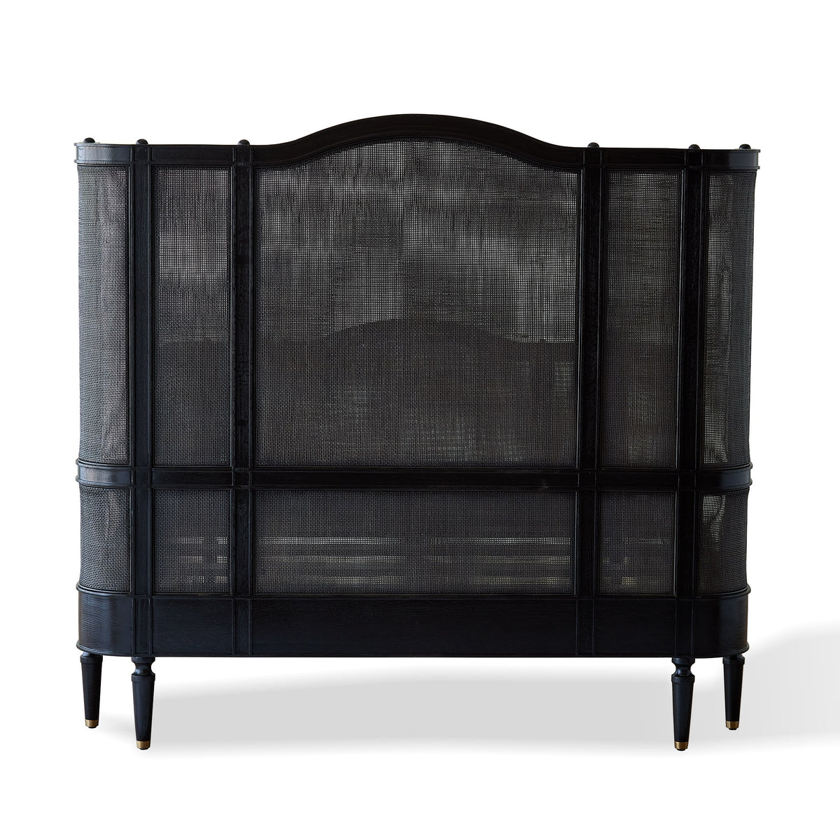 Global Views Josephine Queen Bed-Blackened Oak