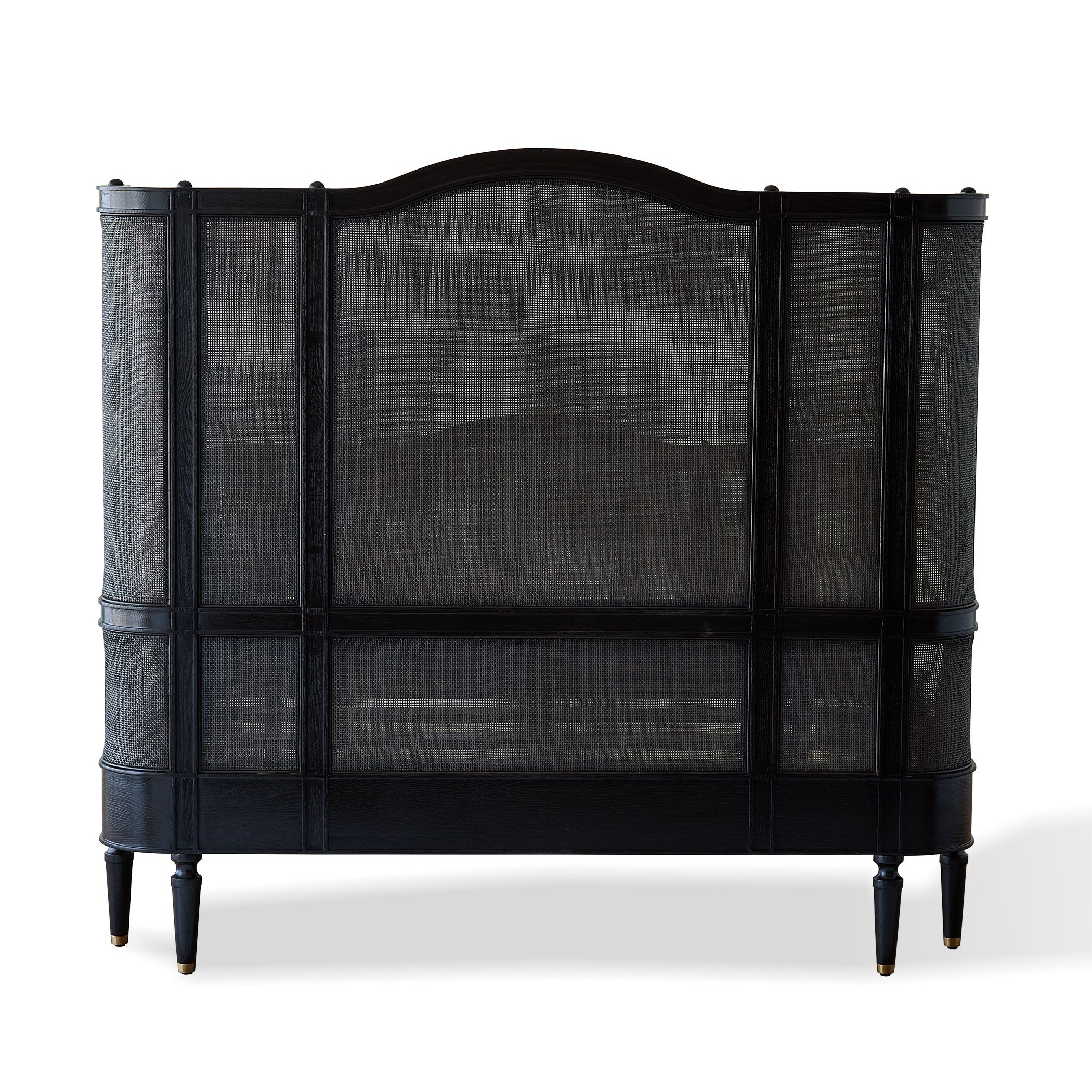 Global Views Josephine Queen Bed-Blackened Oak