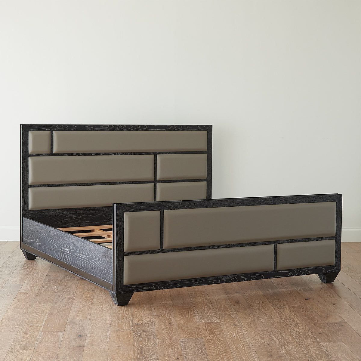 Global Views Brazil King Bed-Black Cerused Oak