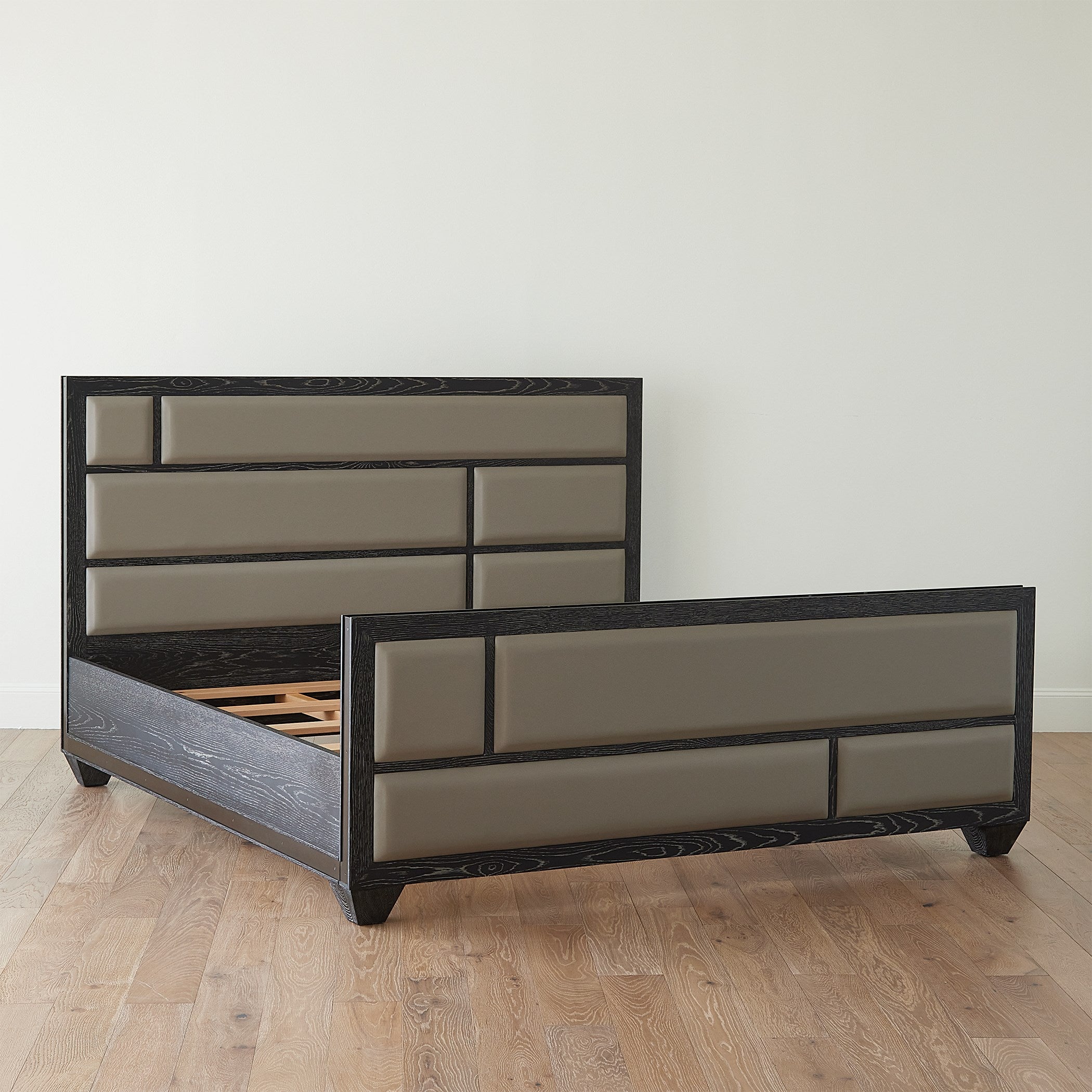 Global Views Brazil King Bed-Black Cerused Oak