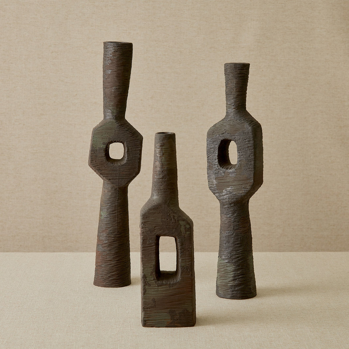 Global Views Ebba Vase Rugged Brown