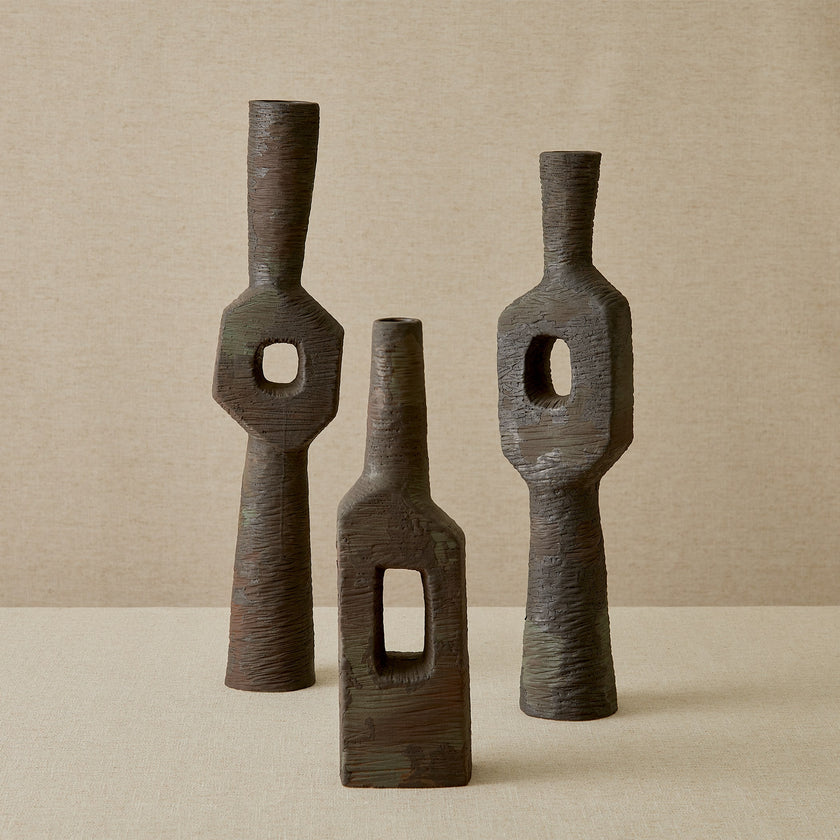 Global Views Ebba Vase Rugged Brown