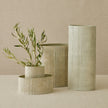 Global Views Cross Hatch Vase Celery