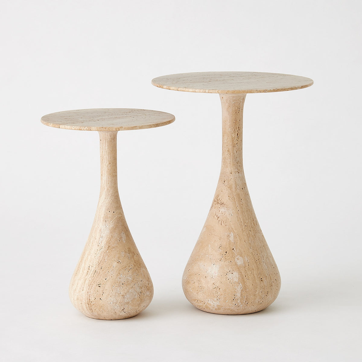 Global Views Dea Table-Travertine-Sm