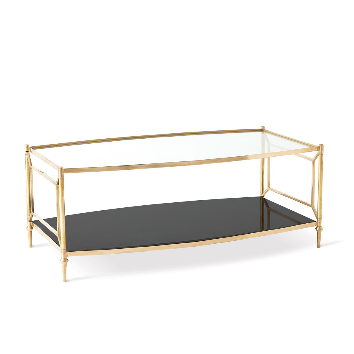 Global Views Camber Cocktail Table-Brass