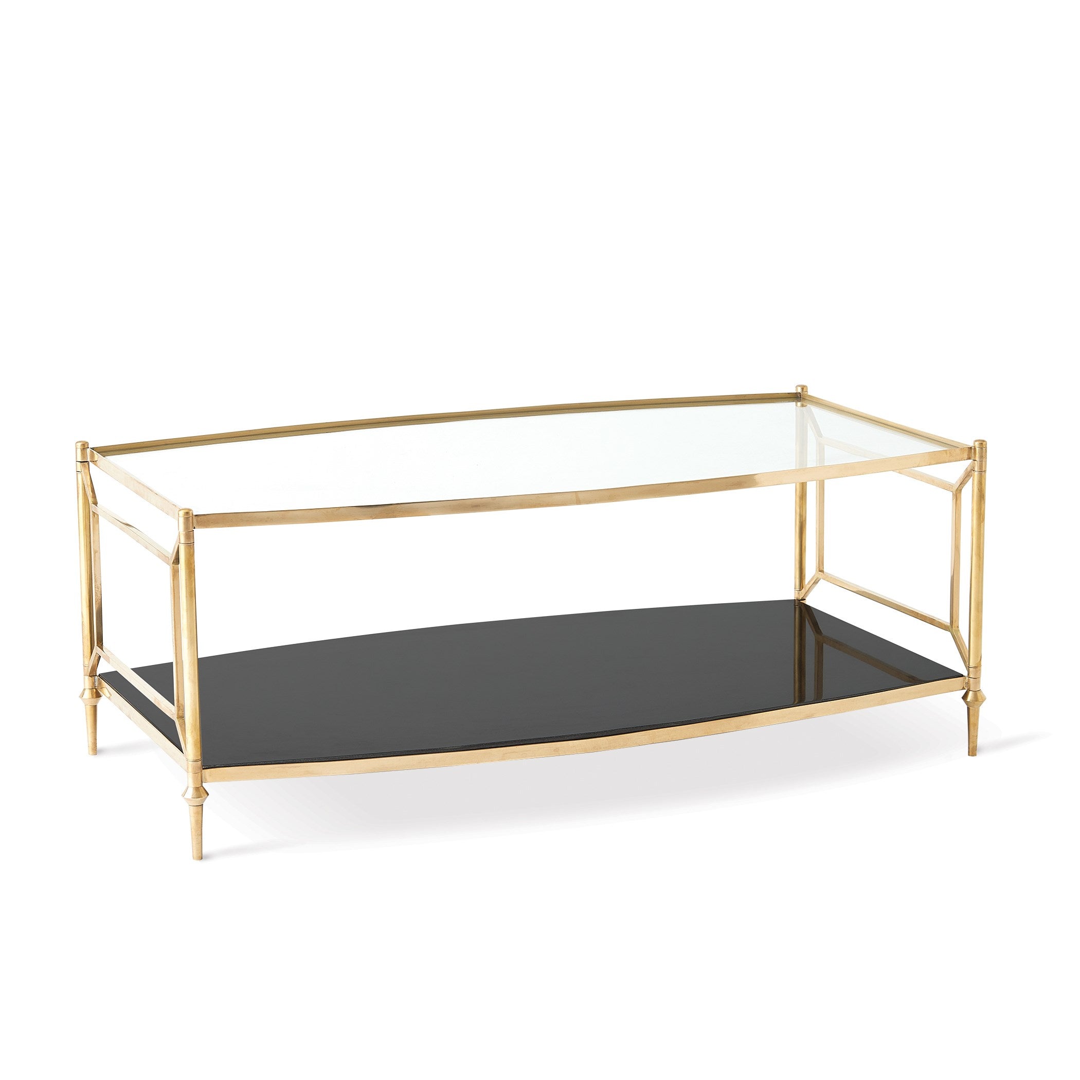Global Views Camber Cocktail Table-Brass