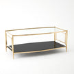 Global Views Camber Cocktail Table-Brass